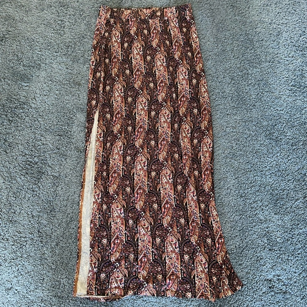 Patterned Maxi Skirt